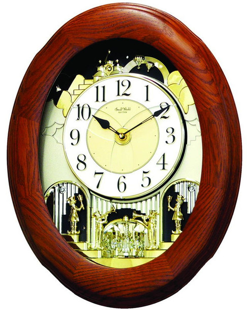 Rhythm Joyful Nostalgia Oak Wall Clock