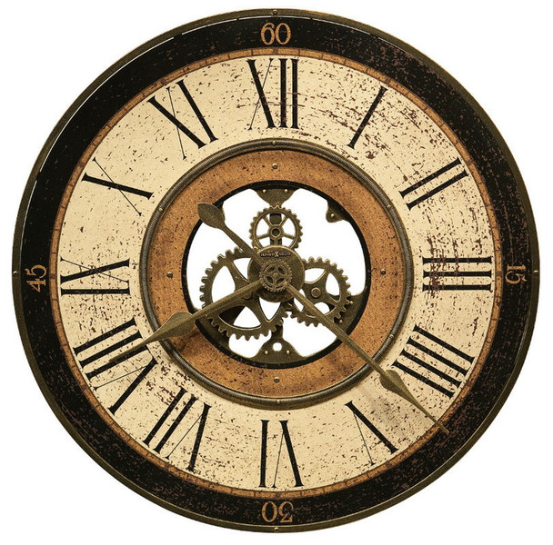 Oversized Howard Miller Brass Works Wall Clock 625-542