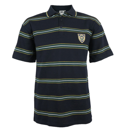 Short Sleeved Polo - Navy/Bottle/Yellow/White [2027-01]