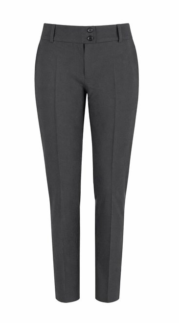 Girls Fitted Pants with belt loops - Charcoal PV Spandex #Y695 [*zPaBeltLo]