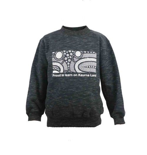 Preschool Crew Neck W/Cheater - Black Marle [2033-08]