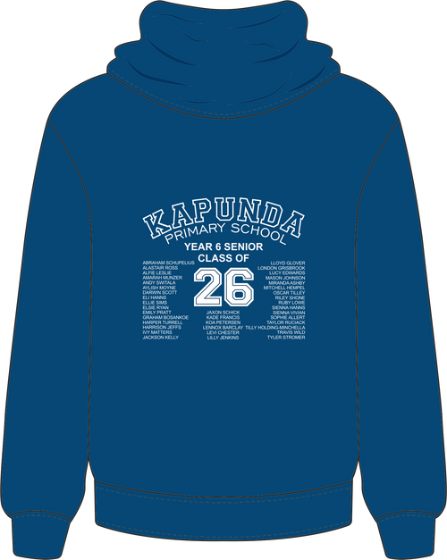 2026 Year 6 Senior Hoodie - Navy/Sky [3931-05]