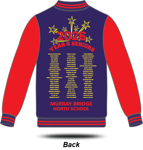 Yr 6 Senior Jacket 2026 - NavyI/Red/Gold [3941-02]