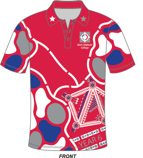 Year 6 Senior polo 2026 - Red/Blue/Grey/White [3637-07]