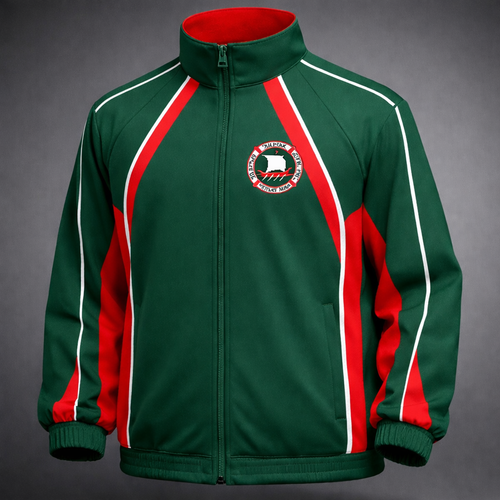 Fleece Lined Jacket - Bottle/Red/White [HHS UTKTPL]