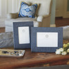 Mariposa Indigo Blue Faux Grasscloth 5 x 7 Frame