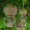 Juliska Provence Rattan Whitewash Large Hot Air Balloon