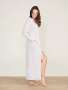 Barefoot Dreams Cozychic Lite Women's Long Robe in Silver