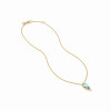 Julie Vos Aquitaine Duo Delicate Necklace Iridescent Capri Blue