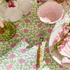 60 x 90 Floral Block Print Tablecloth