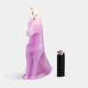 PyroPet Einar UNICORN Skeleton Candle Lilac