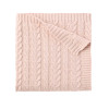 EB Blush Horseshoe Cable Knit Blanket 30 x 40