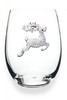 QJewels HOLIDAY Stemless Wine Glass - REINDEER