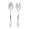 Vietri Aladdin Brilliant White Salad Server Set