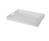 Lacquer LARGE Rect, Serving Tray WHITE 19.7 x 15