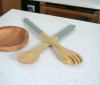 Bamboo Large Salad Server Set BLUE GREY
