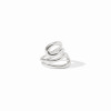 Julie Vos SILVER Wave WRAP Ring OS