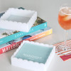 Mariposa White Scalloped Cocktail Napkin Box Mariposa White Scalloped Cocktail Napkin Box
