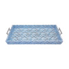 Mariposa Moroccan Tile Work Handled Tray with Acrylic Insert