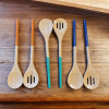 Bamboo REFINED Salad Server Set DOVE BLUE