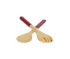 Bamboo SMALL Salad Servers RED Bamboo SMALL Salad Servers RED