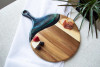 Lynn & Liana ROUND Acacia Cheeseboard NORTHERN LIGHTS