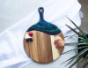 Lynn & Liana ROUND Acacia Cheeseboard NORTHERN LIGHTS