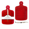 Le Cadeaux Melamine Cheese Board & Cheese Knife Gift Set - GARNET
