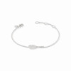 Julie Vos SILVER Tennis Racquet Delicate Bracelet CZ