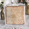 Lucite Matzah Box White Back/Silver