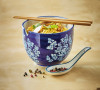 LISBON Floral Noodle Bowl Set