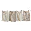 Canyon Woven Dish Towel Set 4 White Multi