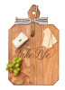 Mapleleaf LAKE LIFE 16 x 10 Acacia Heirloom Board with Handle Rectangle with Ribbon and Spreader
