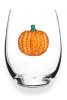 QJewels Stemless Wine Glass - PUMPKIN