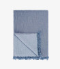TT Stonewashed Muslin Throw Indigo/Lt Blue