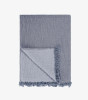 TT Stonewashed Muslin Throw Lt Grey/Dk Grey