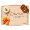 Mapleleaf 12" Arched Rectangle Cutting Board - HOME is where the Heart is