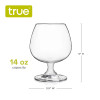 Short Stemmed Crystal Snifter Glasses - Set of 4