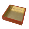 Caspari LACQUER Coral w/Gold Luncheon Napkin Holder