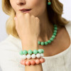 Julie Vos PORTOFINO Beaded Bracelet Melon Jade