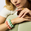 Julie Vos PORTOFINO Beaded Bracelet Melon Jade