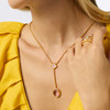 Julie Vos JOLIE Lariat Necklace - Rose