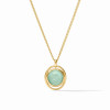Julie Vos LAGUNA Solitaire Necklace - Iridescent Aquamarine Blue