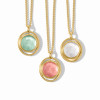 Julie Vos LAGUNA Solitaire Necklace - Iridescent Aquamarine Blue