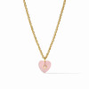 Julie Vos HEART Delicate Necklace Pink Quartz