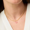 Julie Vos HEART Delicate Necklace Pink Quartz