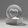 CoolSnowGlobes CRYSTAL HEART Snow Globe