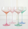 Byrdeen Mezclada Crystal COUPE Glass Set/4 -