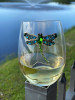 QJewels Stemless Wine Glass - DRAGONFLY