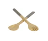 Bamboo Large Salad Server Set NATURE GREY